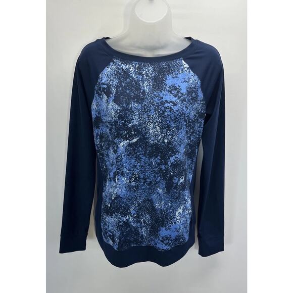 Under Armour UA StudioLux Take-A-Chance Crew Blue Long Sleeve Top Women's S - Picture 1 of 6